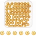 thumbnail image 1 of 1Boxs 80Pcs Filigree Round Beads 8.5mm Brass Round Hollow Beads Metal Loose Spacer Beads for DIY Crafts Necklace Earring Bracelet Jewelry Making Hole: 1mm, 1 of 7