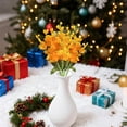 thumbnail image 1 of 1Bunch Artificial Delphinium Flowers Faux Snapdragon Flowers Fake Silk Flowers with Stems for Wedding Bouquet Home Party Garden Outdoor Decor, European Style Artificial Flowers, Yellow, 1 of 4