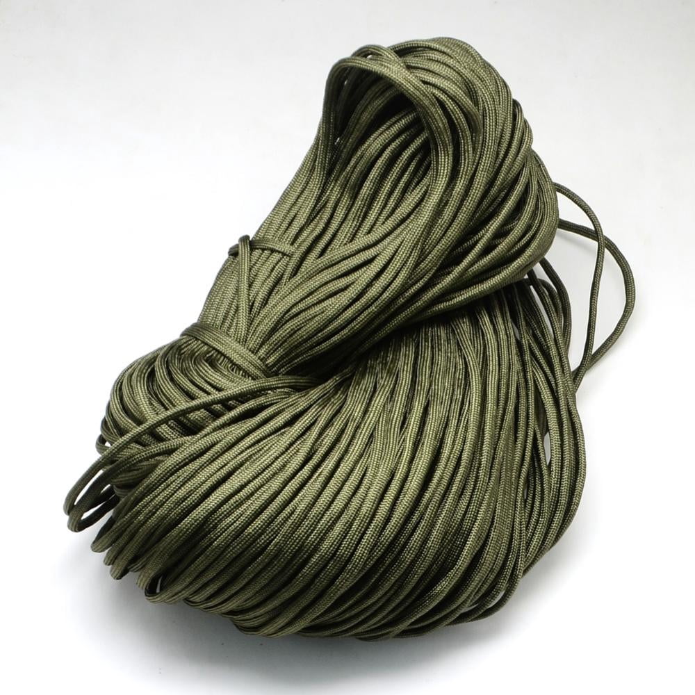 1Bundle 7 Inner Cores Polyester & Spandex Cord Ropes Solid Color for Rope Bracelets Making Dark Olive Green 4~5mm about 109.36 yards/bundle 420~500g/bundle