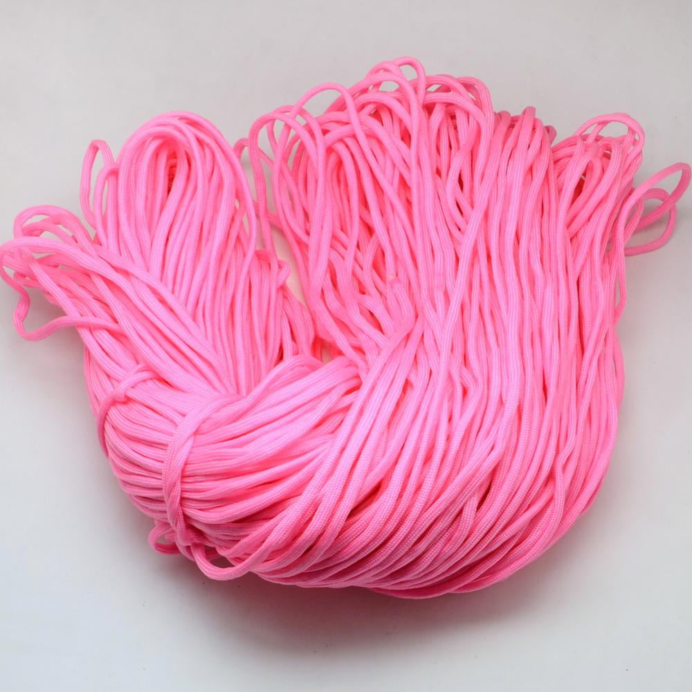 1Bundle 7 Inner Cores Polyester & Spandex Cord Ropes Solid Color for Rope Bracelets Making Hot Pink 4~5mm 109.36 yards(100m)/bundle 420~500g/bundle