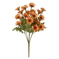 thumbnail image 1 of 1Bundles Fake Mums Artificial Fall Flowers for Outdoors Silk Daisy Floral Faux Mum Plants for Home Decor Indoor Outside Porch Pots Planters Potted Decorations (Orange), 1 of 2