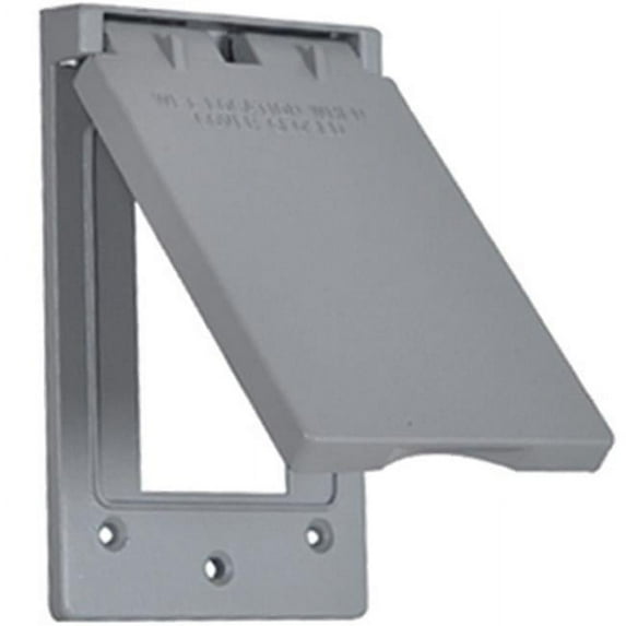 1C-GVX Vertical Ground Fault Interrupter Receptacle Flip Cover, Gray