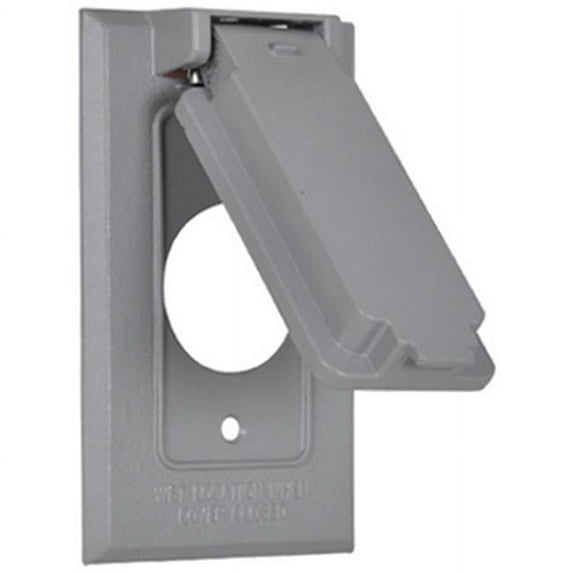 1C-SV Single Gang Vertical Flip Cover, Gray