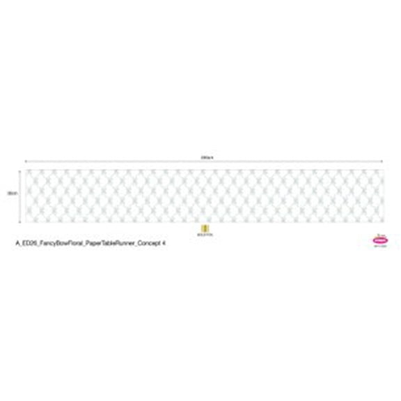 Blue Bow 7.5ft Paper Table Runner, Multicolor, by Way To Celebrate
