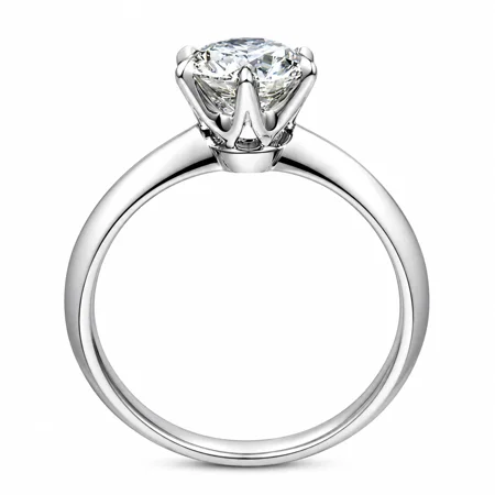 Moissanite Engagement Ring 2CT VVS1 Clarity D Color Round Brilliant Cut 925 Sterling Silver Promise Wedding Ring for Women with GRA Certificate