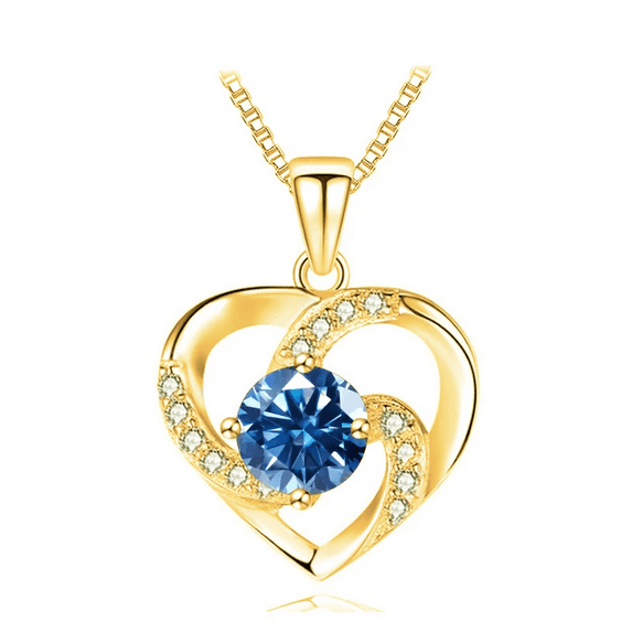 1CT D Color Vvs1 Moissanite Heart Necklace for Women S925 Silver Gold Diamond Pendant Pass Tested