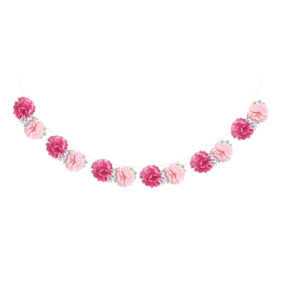 Paper Flowers DIY Garland, Multicolor, 9', by Way To Celebrate