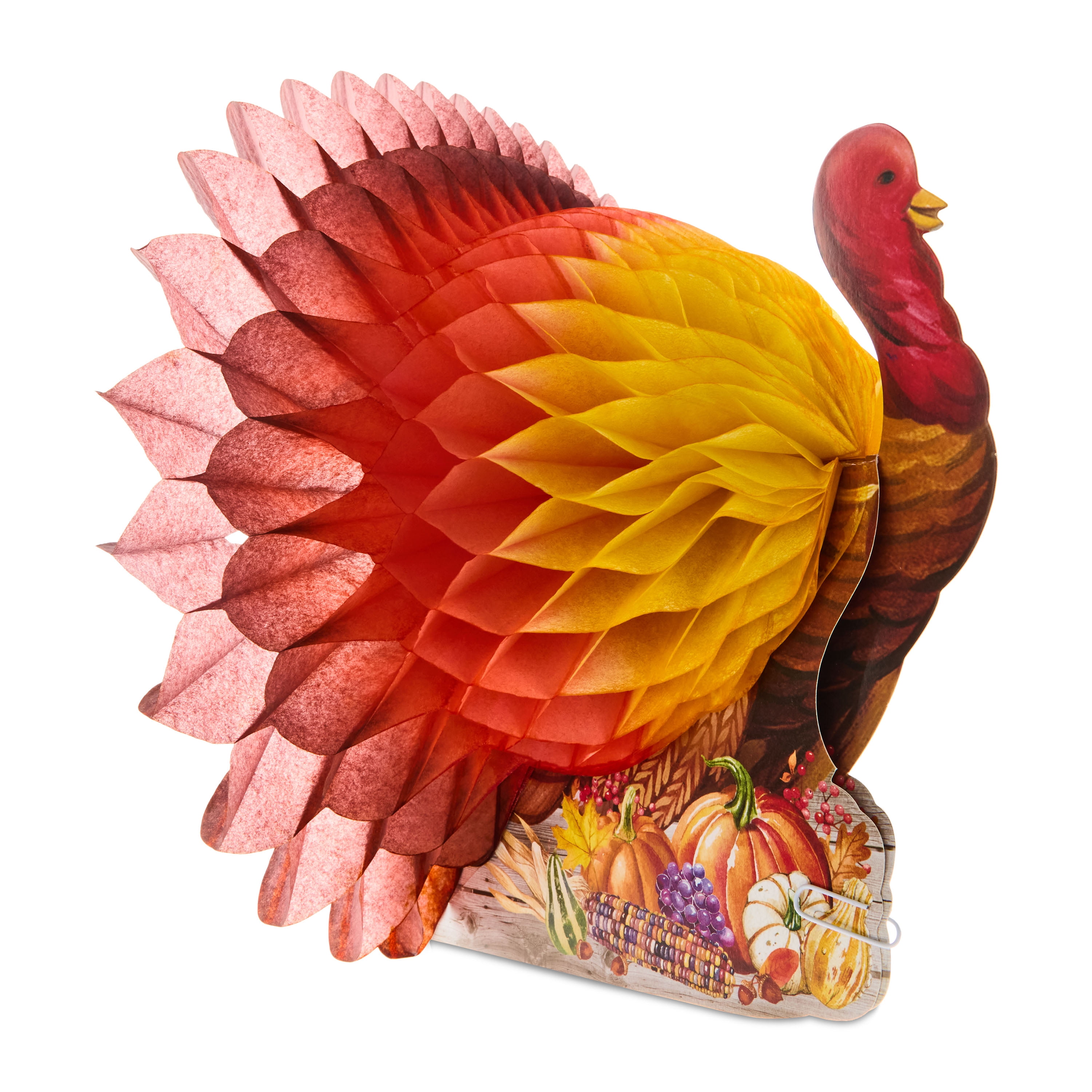Honeycomb Turkey Centerpiece, 11", Multicolor, Thanksgiving by Way To Celebrate
