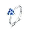thumbnail image 1 of 1CT Heart Cut Moissanite Wedding Bands for Women Sterling Silver Anniversary Ring D Color VVS1 Moissanite Rings Diamond Rings with Certificate, 1 of 9