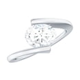 thumbnail image 1 of Rosec Jewels 1CT Lab Diamond East West Oval Engagement Ring - EF-VS Quality - With Jewelry Box, 10K White Gold, US 6.50, 1 of 8