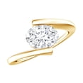 thumbnail image 1 of 1CT Lab Diamond East West Oval Engagement Ring - EF-VS Quality - With Jewelry Box, 14K Yellow Gold, US 6.00, 1 of 8