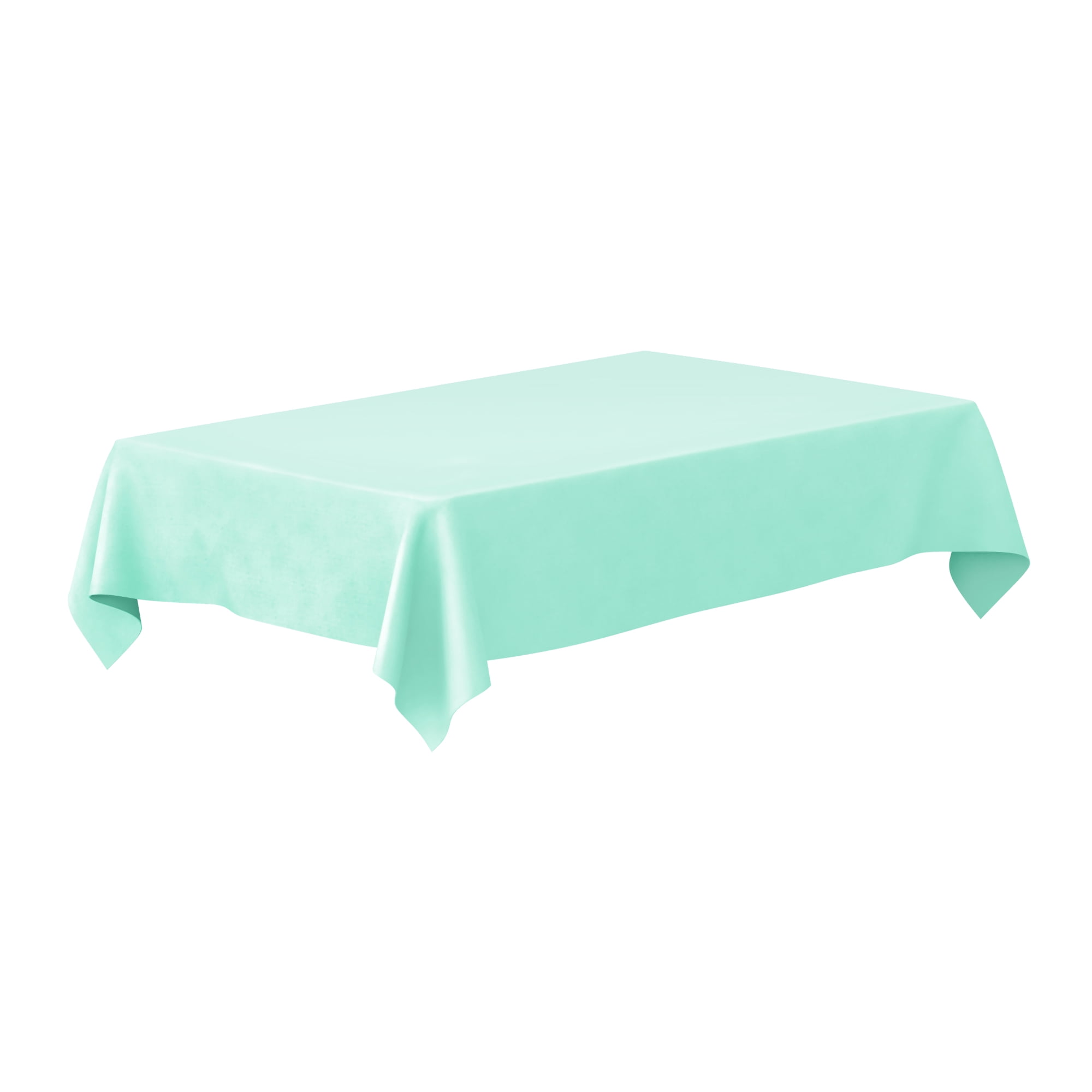 Way To Celebrate Rectangular Plastic Table Cover, Fresh Mint, 54 in x 108 in
