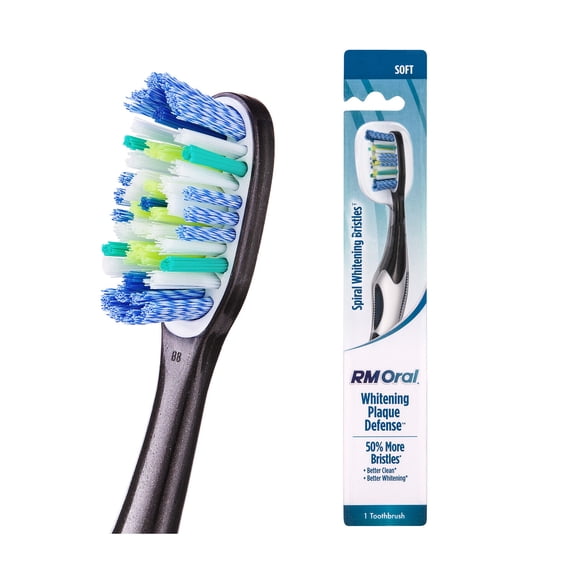 RM Oral Whitening Plaque Defense Toothbrush, Soft - 1 Count