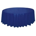 thumbnail interactive-video image 1 of 1CT 84IN Navy Round Plastic Table Cover by Way To Celebrate, 1 of 6