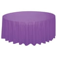 thumbnail image 1 of 1CT 84IN Purple Round Plastic Table Cover by Way To Celebrate, 1 of 4