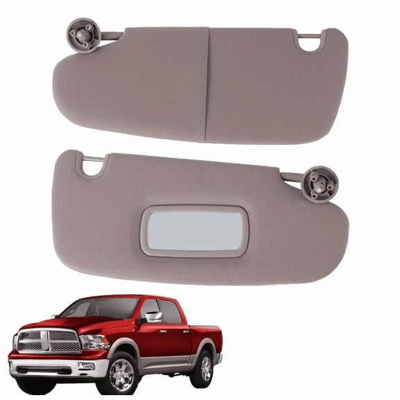 1CT11TL2AA 1CT18TL2AA Sun Visor Pair Left Driver Right Passenger Replacement for Dodge Ram 1500 2500 3500 2002-2009