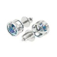 thumbnail image 1 of 1Ct Brilliant Round Cut Studs Synthetic Moissanite 14K White Solid Solid Gold Everyday Dainty Earrings Screw Back, 1 of 7