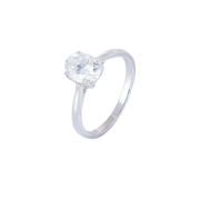 AIA JEWELRY 1Ct Diamond Rings for Women - Oval Cut Sterling Silver Ring - Engagement Rings & Wedding Rings for Women