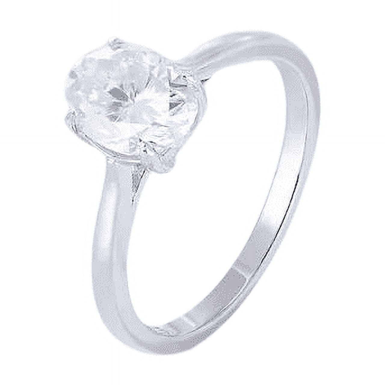 1Ct Diamond Rings for Women - Oval Cut Sterling Silver Ring - Engagement Rings & Wedding Rings for Women