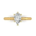 thumbnail image 1 of Solitaire Engagement Ring for Women - 1ct Moissanite in 14K Yellow Gold Promise Ring, 1 of 7