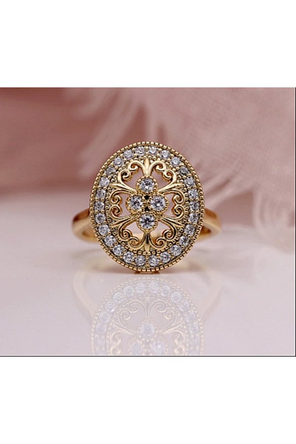 1Ct Round Cat Simulated Diamond Women's Engagement Ring 14K Yellow Gold Plated – Ring Size 10