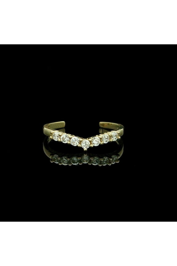 1Ct Round Cut Diamond Women's Adjustable Toe Ring 14k Yellow Gold Plated