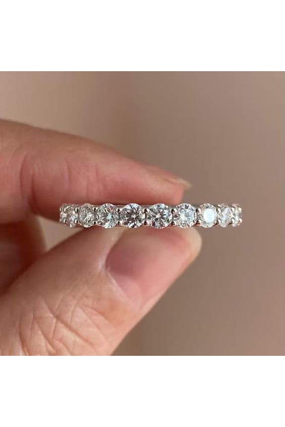 1Ct Round Cut Lab Created Diamond Engagement Ring 14K White Gold Plated