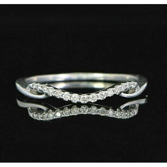 1Ct Round Cut Lab Created Diamond Women's Wedding Half Eternity Ring 14K White Gold Plated