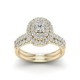 thumbnail image 1 of 1Ct TDW Diamond 14k Yellow Gold Oval Shape Halo Bridal Set, 1 of 4