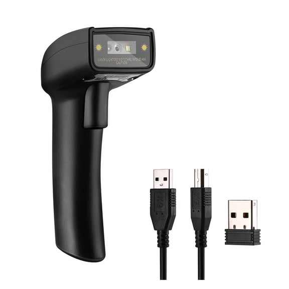 1D 2D QR Handheld Barcode Scanner With 2-in-1Connection 1200mAh Rechargeable Battery Prefix/Suffix Digits ,Easy to Operate
