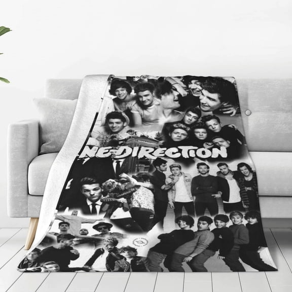 1D One Direction Kids Adults Blanket Fleece Ultra Soft Blankets All Season Lightweight Throw for Office Home Couch Bed Sofa 50"X40"