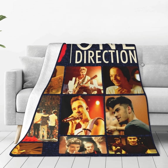 1D One Direction Kids Adults Blanket Fleece Ultra Soft Blankets All Season Lightweight Throw for Office Home Couch Bed Sofa 60"X50"