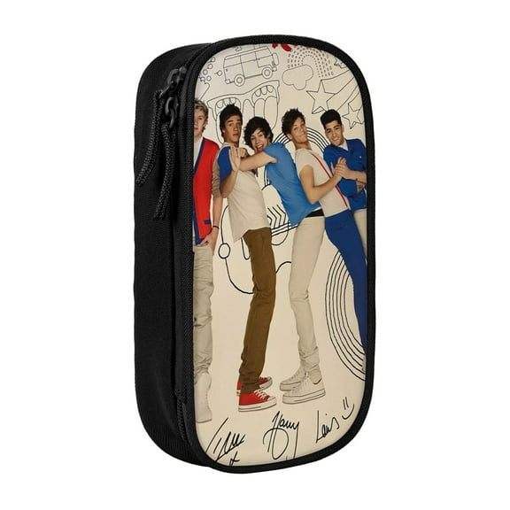 1D One Direction Large Pencil Case, Durable Pencil Pouch with Big Capacity, Minimalist Portable Stationery Bag, Aesthetic Zipper Pencil Box