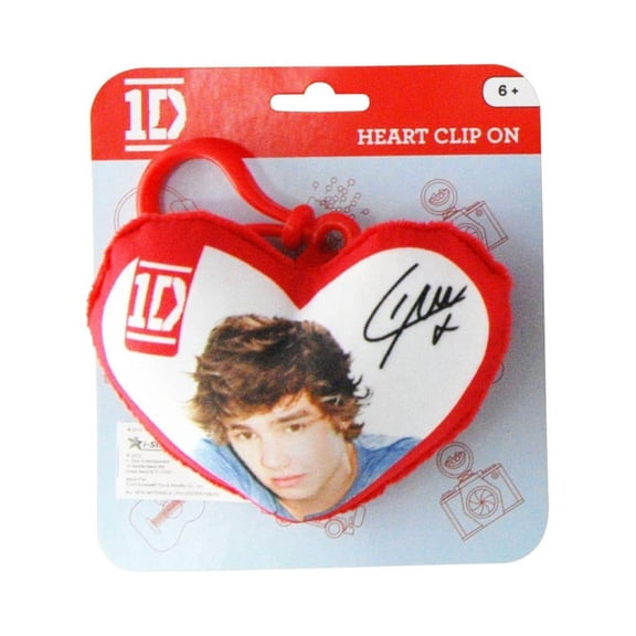 1D One Direction Plush Heart Clip-On: Liam