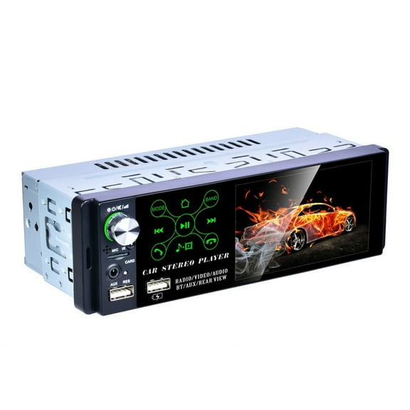 1DIN Car 4.1" Touch Screen Blueteeth RMVB MP5 Radio Player AM FM Subwoofer Mic