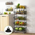 thumbnail image 1 of 1Easylife 5-Tier Fruit Basket, Metal Wire Basket Cart with 2 Free Baskets, 1 of 5