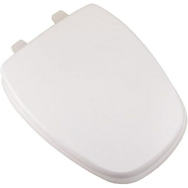 1F1E900 Deluxe Wood Elongated Square Front Toilet Seat with Adjustable