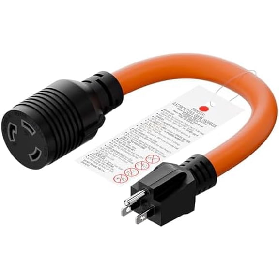 1FT 10-AWG Nema 5-15P to L5-30R Adapter,15-Amp 125V Household Plug to 30A 125V L5-30R Locking Industry Degree Female Receptacle Cord$$Tools & Hardware Other