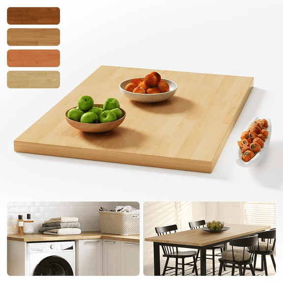 1FT Butcher Block Countertop Filler Strip, 1.5"Solid Wood Edge Extension for Kitchen Cabinets, DIY Countertop Trim Piece, Unfinished Wood Slab,12x25x1.5inch