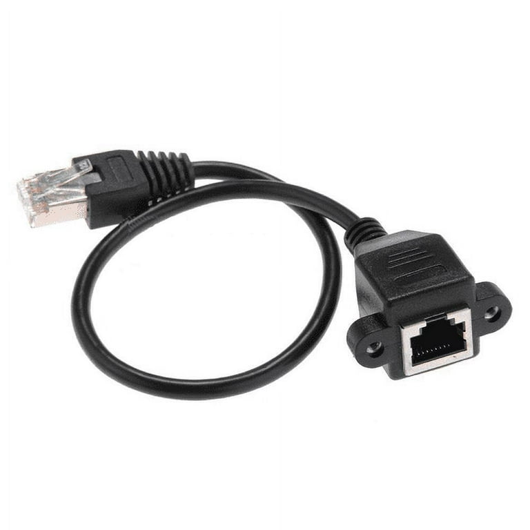 Double RJ45 Extension Cable RJ45 Male to Female Screw Panel Mount Ethernet  LAN Network Extension cate5/