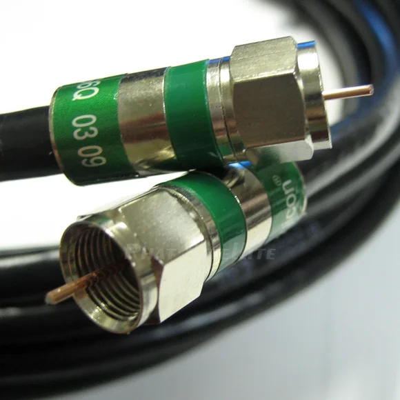 1Ft Perfect Vision 3Ghz Quad Shield 75 Ohm Coaxial Rg6 Directv Approved Cable