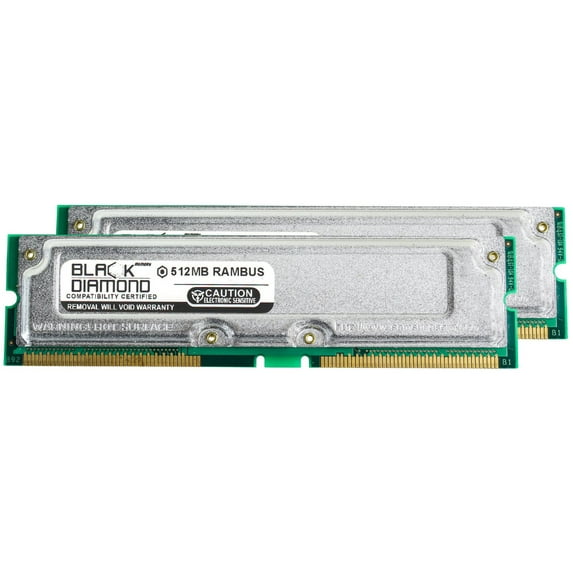 1GB 2X512MB Memory RAM for HP Server x4000 184pin PC800 45ns 800MHz Rambus RDRAM RIMM Black Diamond Memory Module Upgrade