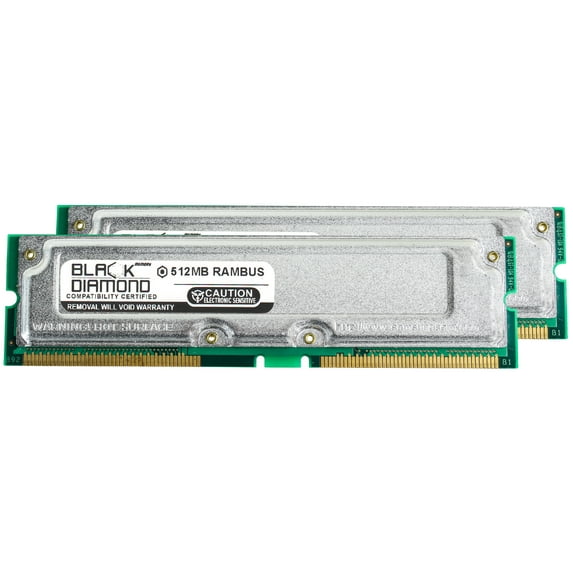 1GB 2X512MB RAM Memory for IBM IntelliStation M Pro 6229-25U Rambus RDRAM RIMM 184pin PC800 45ns 800MHz Black Diamond Memory Module Upgrade