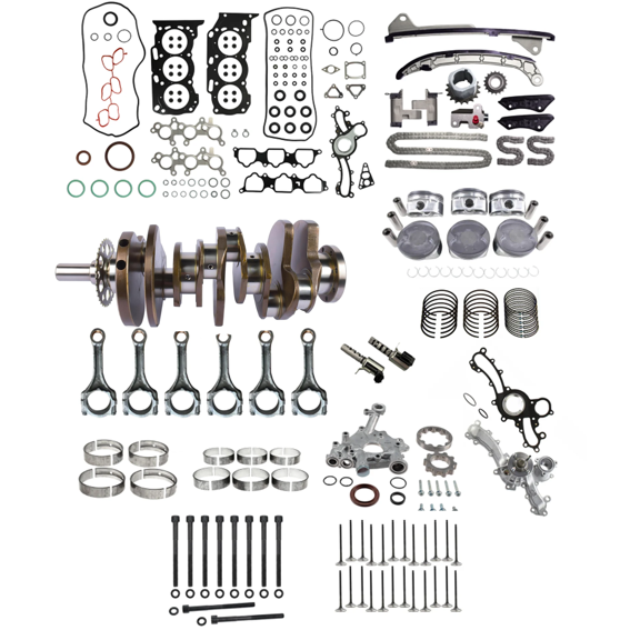1GR-FE 4.0L Engine Rebuild Kit Crankshaft Head Gasket Set Con Rod For 2010-2021 Toyota 4Runner FJ Cruiser