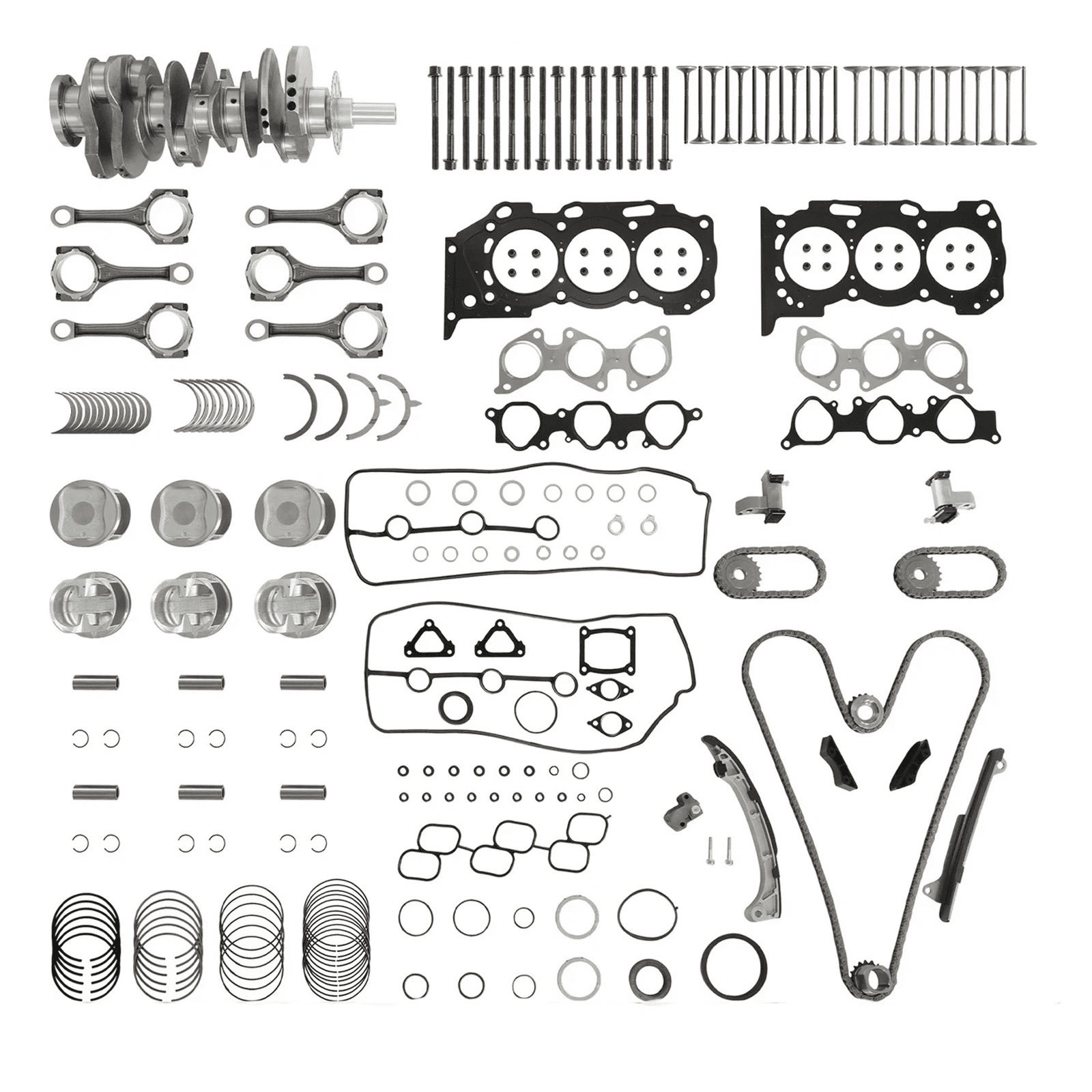 1GR-FE 4.0L Engine Rebuild Kit Crankshaft Piston Timing Chain Kit For Toyota FJ Cruiser 4Runner 2003-2015
