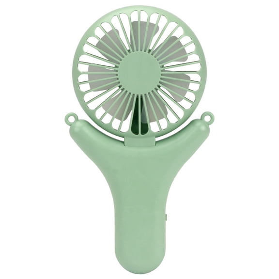 1Green Usb Rechargeable Portable Handheld Pocket Fan 3 Wind Levels 7 Blade 500Mah Battery Up To 3 Hours Quiet Brushless Motor Low Noise Fast Charging 5.6X2.7X1.5In