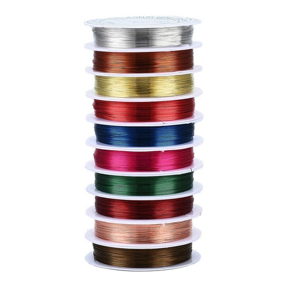 Round Copper Jewelry Wire Mixed Color