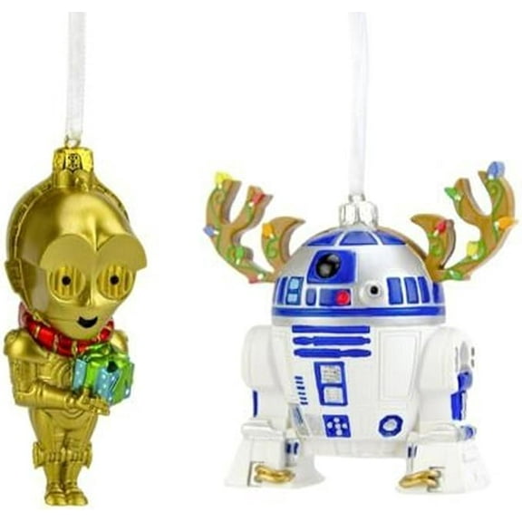 1HCM7224 Two Piece 3D Star Wars R2D2 & C3PO Ornament Set (Star Wars)