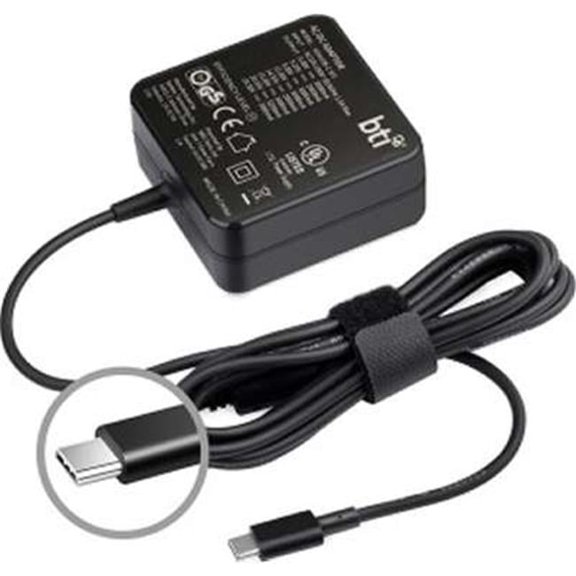 1HE08UTNo.ABA-BTI AC Adapter HP 65W USB Type C Desktop - Black