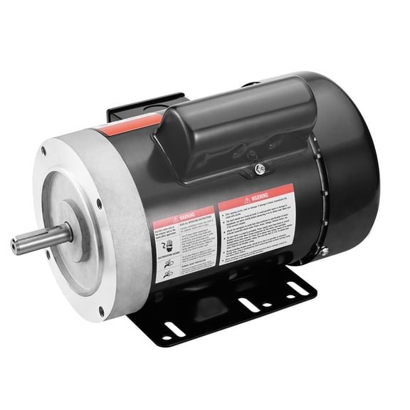 1HP Electric Motor 1750 RPM 115 230V Single Phase 56 Frame 5 8 Inch Keyed Shaft Reversible for Air Compressors Pumps and Farm Equipment